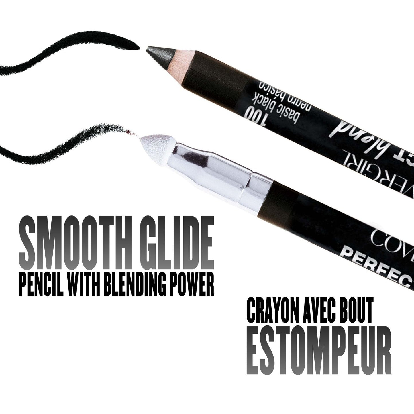 COVERGIRL Perfect Blend Eyeliner Pencil, Basic Black, 1 Count (.03 oz), Eyeliner Pencil with Blending Tip For Precise or Smudged Look (packaging may Beauty & Personal Care COVERGIRL