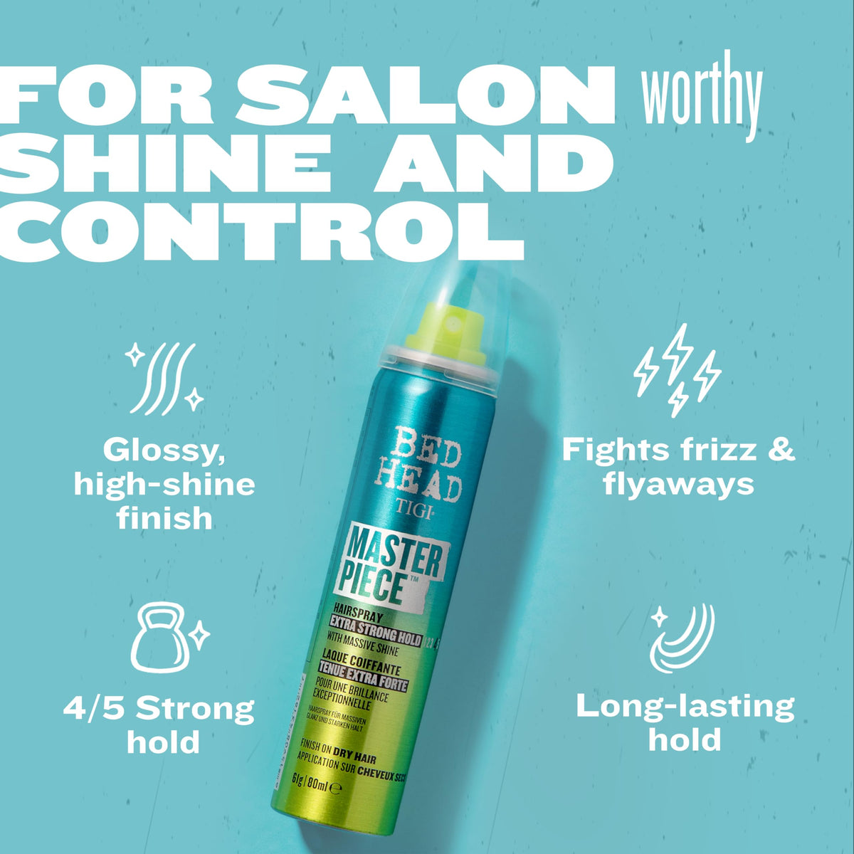 TIGI Bed Head Travel Size Frizz Control Hair Spray, Masterpiece Extra Hold Hair Care Spray for Shiny and Glossy Hair, 2 oz Beauty & Personal Care TIGI
