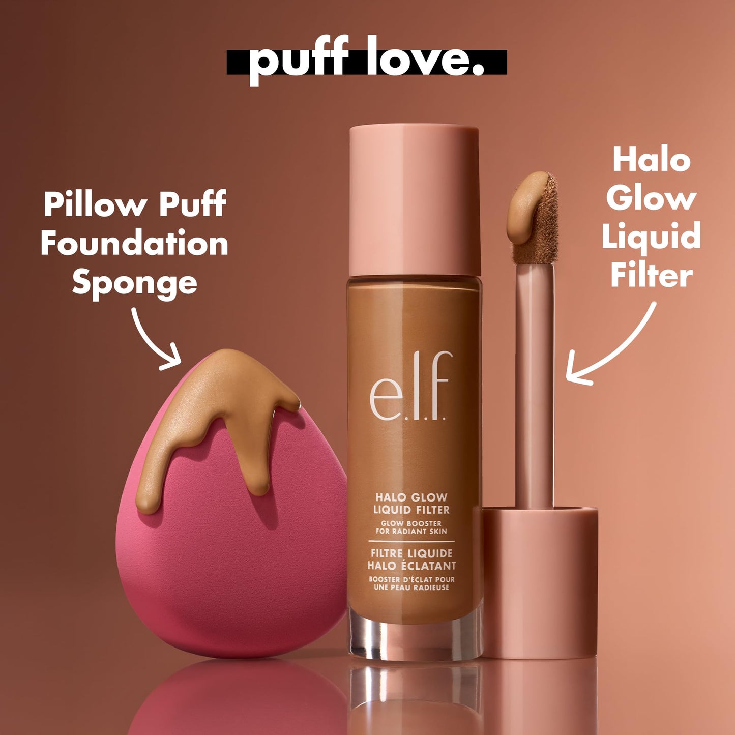 e.l.f. Pillow Puff Foundation Sponge, Bouncy, Ultra-Soft Foam Makeup Sponge For Liquid Foundation, Creates An Airbrushed Finish, Vegan Beauty & Personal Care e.l.f.