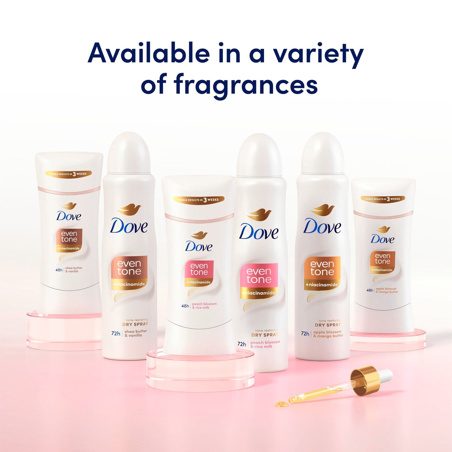 Dove Antiperspirant Deodorant Stick Even Tone Shea Butter & Vanilla Pack of 3 for 48h Odor and Sweat Protection & Skin Restoration, with Niacinamide Beauty and Personal Care Dove