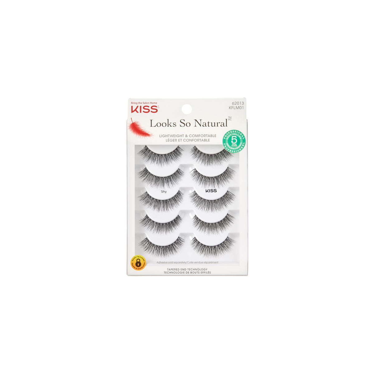 KISS Looks So Natural, False Eyelashes, 'Shy', 12mm, Includes 5 Pairs Of Lashes, Easy to Apply, Reusable Lash Clusters Beauty & Personal Care KISS