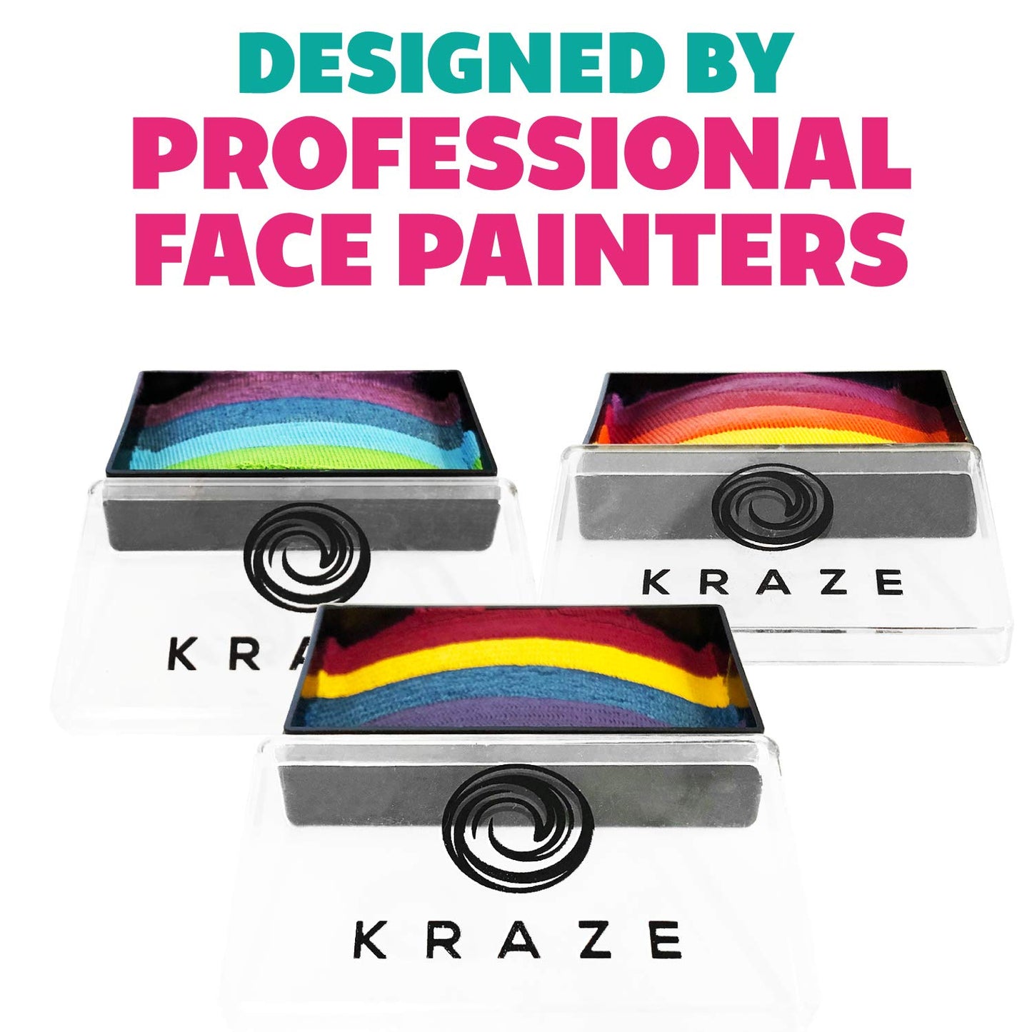 Kraze FX Dome Stroke - Anthem (25 gm), Professional 1-Stroke Split Cake, Hypoallergenic, Non-Toxic, Water Activated Face & Body Painting Makeup Beauty & Personal Care Kraze FX