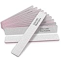 HeeYaa Nail File 12 PCS Professional Reusable 100/180 Grit Double Sides Washable Nail File Manicure Tools for Poly Nail Extension Gel and Acrylic Beauty & Personal Care HeeYaa