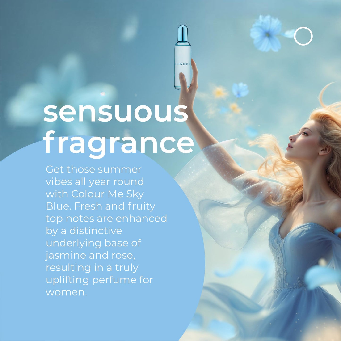 Colour Me Sky Blue by Milton-Lloyd for Women - 3.4 oz EDP Spray Beauty & Personal Care COLOUR ME