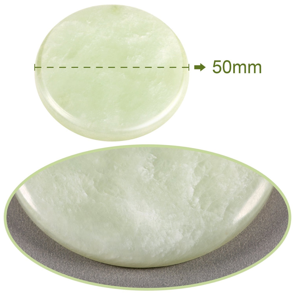 Bememo 2 Pieces Jade Stone for Lash Glue Eyelash Extension Round Jade Stone Green Lash Tile Glue Holders Adhesive Pallet Fake Eyelash Holder Base 2 Beauty & Personal Care Bememo
