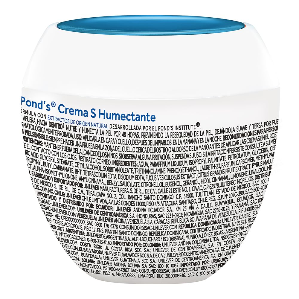 Pond's S Cream Humectant Moistening, 14oz Crema Humetante y Magnificante S De Ponds 400gr (1) Beauty & Personal Care POND'S
