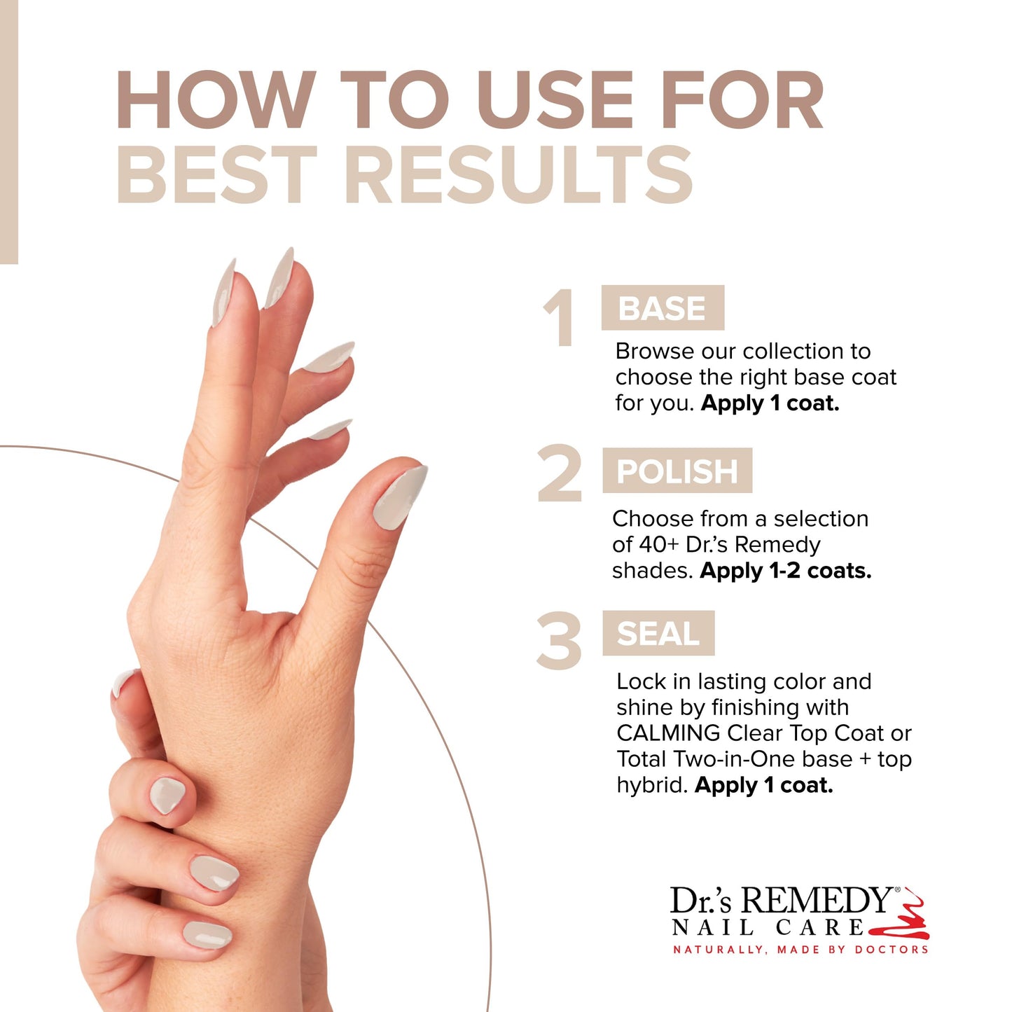 Dr’s Remedy Enriched Nail Polish: Non Toxic, All Natural, and Organic - Doctor Formulated: Strengthens, Restores, Heals, and Protects '24-Free' Beauty & Personal Care Dr.'s Remedy