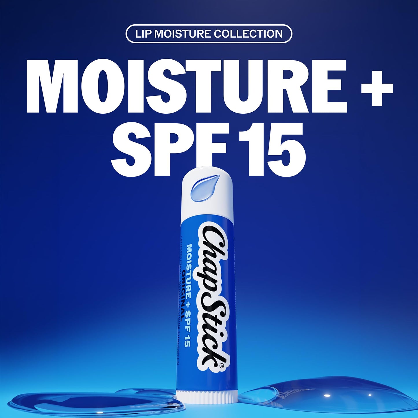 ChapStick Moisture + SPF 15 Bulk Lip Balm Sunscreen 12-Pack, 0.15 Oz Ea Beauty and Personal Care ChapStick