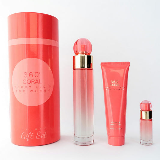 360 CORAL/PERRY ELLIS DELUXE GIFT SET (W) Beauty & Personal Care Perry Ellis