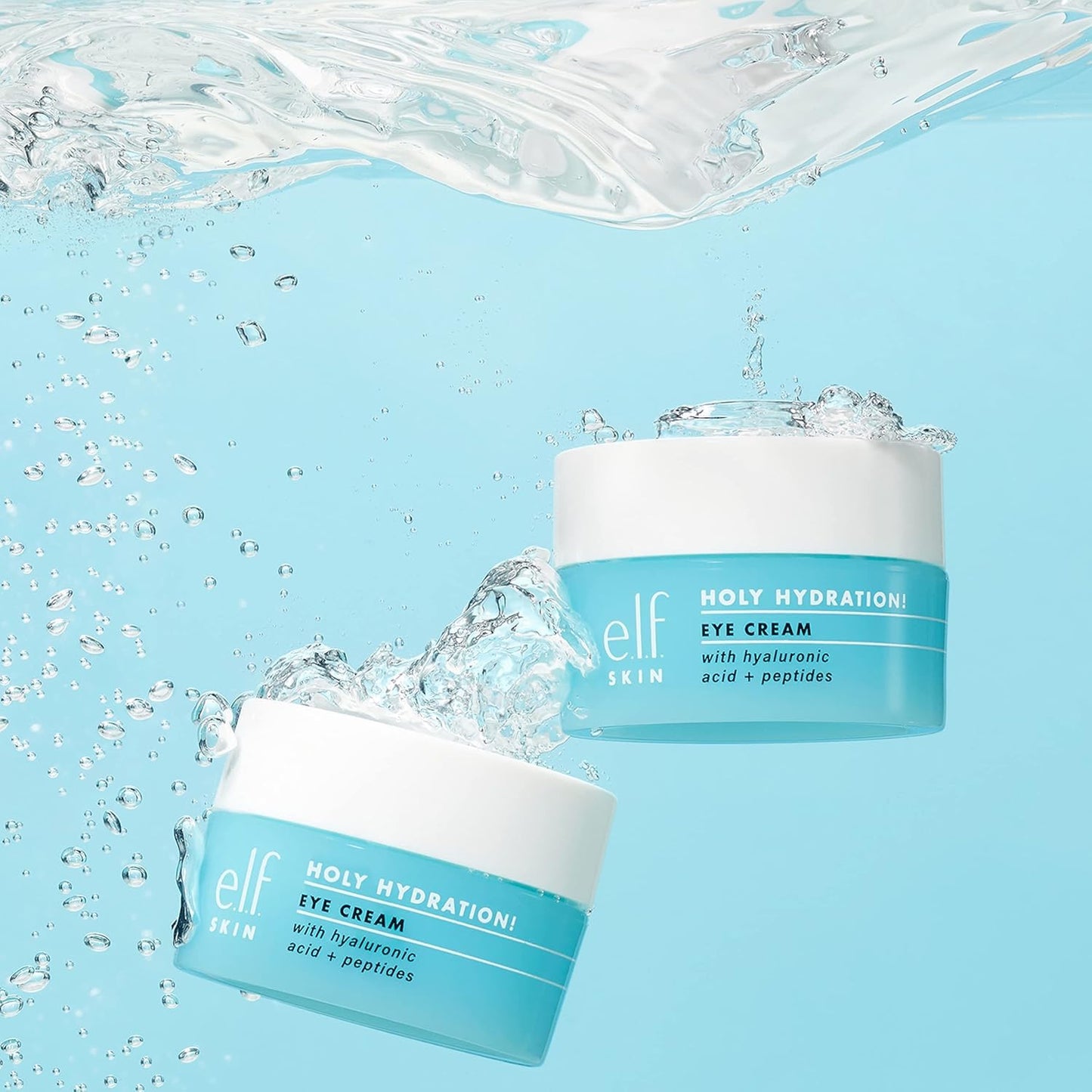 e.l.f. SKIN Holy Hydration! Eye Cream Mini, Rich Hydrating Eye Cream For Minimizing Dark Circles, Infused With Hyaluronic Acid, Vegan Beauty & Personal Care e.l.f.
