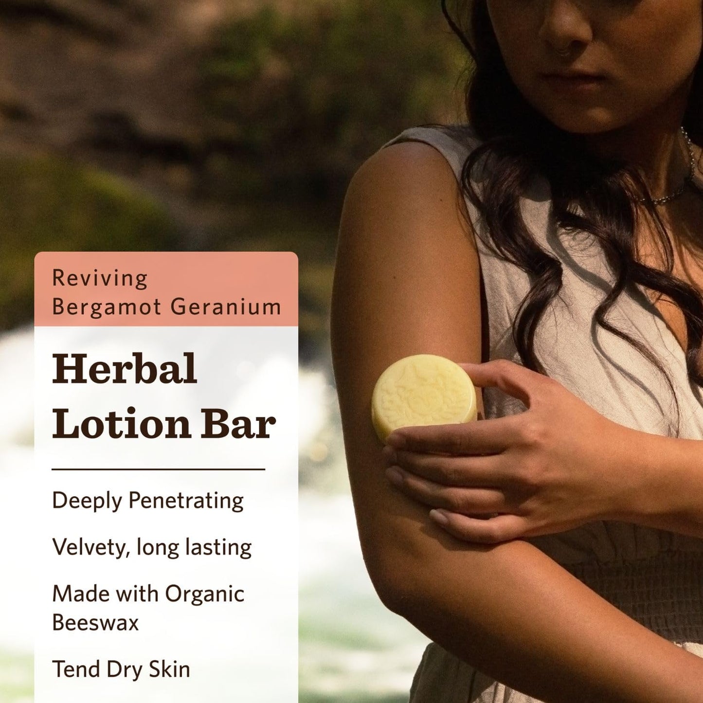 Moon Valley Organics Herbal Lotion Bar in Bergamot Geranium, Moon Melt Bar, Calendula and Comfrey, Beeswax, Heal and Restore Chapped Skin, Soothing Beauty & Personal Care Moon Valley Organics