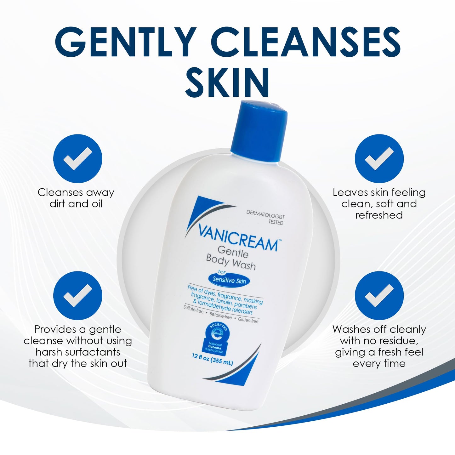 Vanicream Gentle Body Wash -12 fl oz - Formulated Without Common Irritants for Those with Sensitive Skin Beauty & Personal Care Vanicream