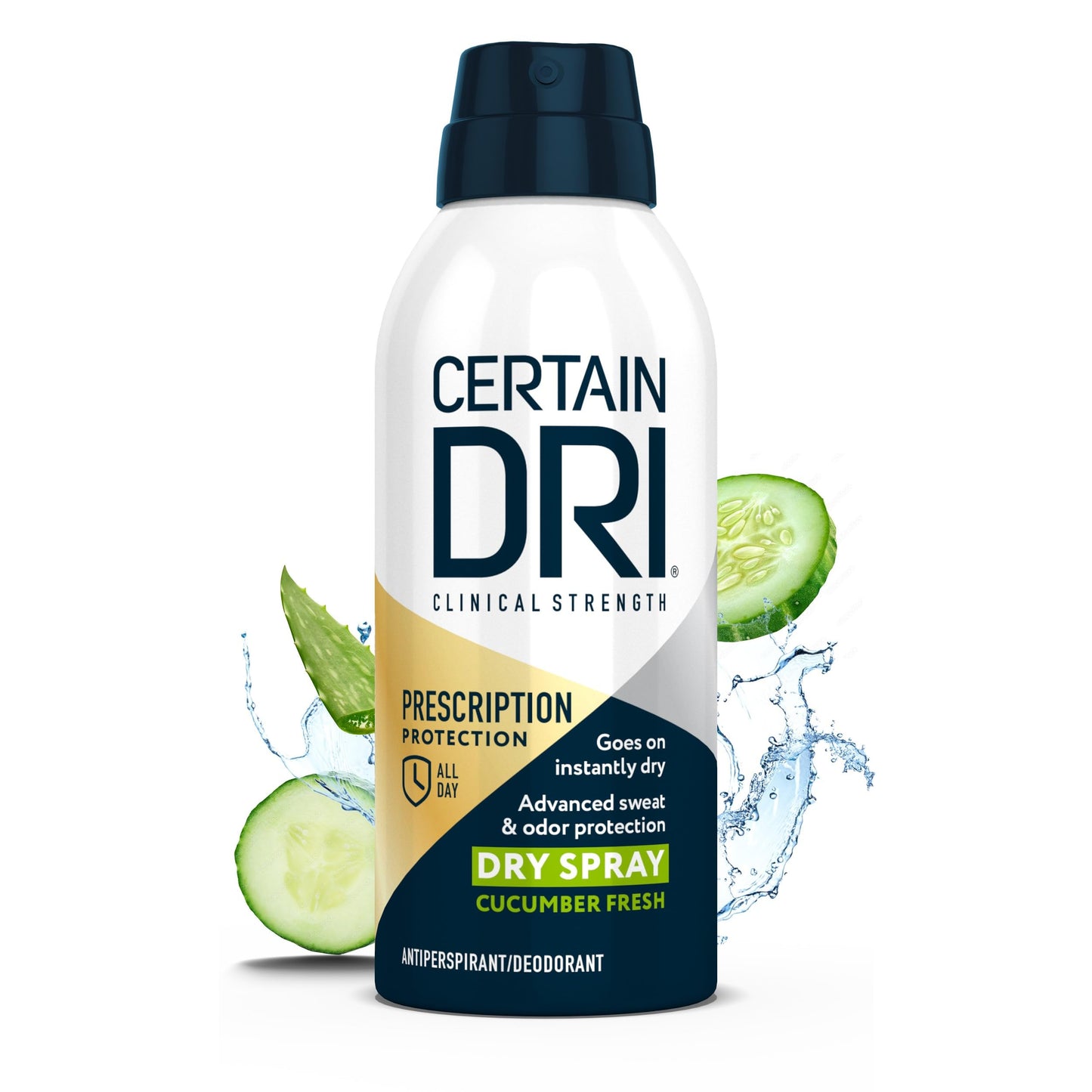 Certain Dri Prescription-Strength Clinical Antiperspirant Dry Spray - 72-Hr Sweat & Odor Protection for Excessive Sweating & Hyperhidrosis - Cucumber Beauty and Personal Care Certain Dri