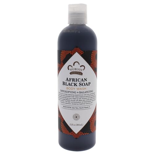 Nubian Heritage Body Wash, African Blk Soap, Tea Tree Oil Oats & Aloe, 13 Fl Oz pack of 2 Beauty & Personal Care Nubian Heritage
