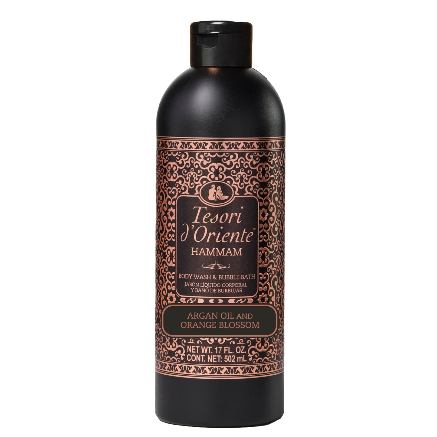 Tesori d’Oriente Hammam Body Wash & Bubble Bath, 17.5 fl oz, Gentle, Hydrating Shower Gel with Argan Oil & Vitamin E, Warm Orange Blossom Scented, No Beauty & Personal Care Tesori d'Oriente