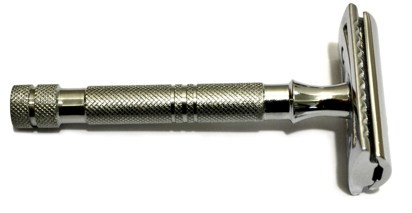 CS-203 Classic Samurai Slim Long Handled Safety Razor with 5 ASTRA Double Edge Razor Blades Beauty and Personal Care Classic Samurai