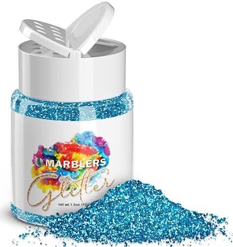 MARBLERS Twinkle Glitter [Aqua Blue] 1.5oz (42g) | Fine | Non-Toxic, Vegan, Cruelty-Free | Face, Body, Eyeshadow, Hair, Festival, Party Makeup | Nail Beauty & Personal Care MARBLERS