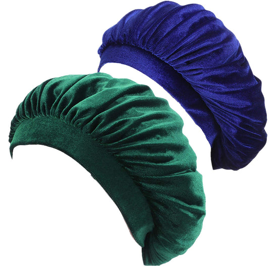 Women Velvet Bonnet Sleep Cap Comfortable Night Sleeping Hat Hair Loss Cap Turban Beauty and Personal Care Qianmome