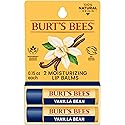 Burt's Bees Lip Balm - Vanilla Bean, Lip Moisturizer With Responsibly Sourced Beeswax, Tint-Free, Natural Origin Conditioning Treatment, 2 Tubes, 0.15 Beauty & Personal Care Burt's Bees