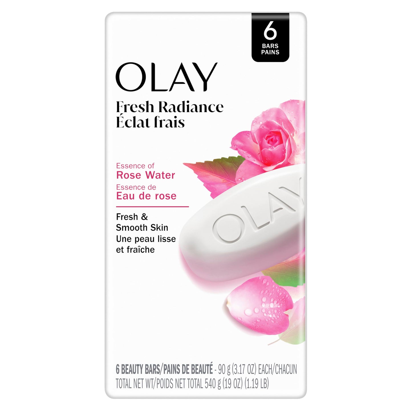 Olay Beauty Bar, Fresh Radiance, Nourishing & Refreshing Formula, Pampering for Smooth & Gentle Skin, Vitamin B3 Complex, Essence of Rose Water Scent Beauty & Personal Care Olay