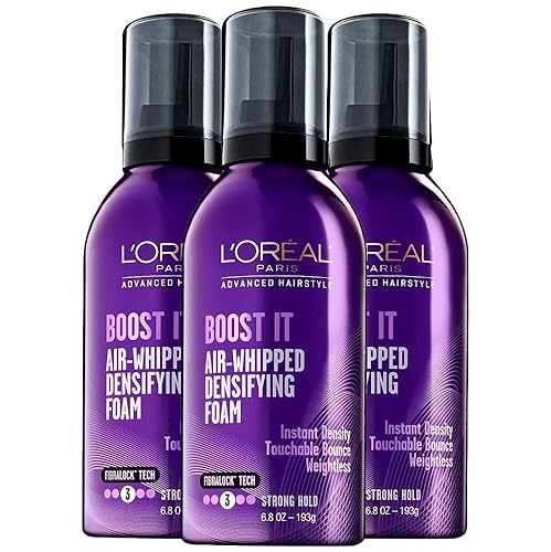 L'Oréal Paris Advanced Hairstyle BOOST IT Air Whipped Densifying Foam, 6.8 fl. oz. Beauty & Personal Care L'Oreal Paris