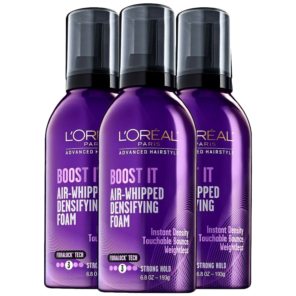 L'Oréal Paris Advanced Hairstyle BOOST IT Air Whipped Densifying Foam, 6.8 fl. oz. Beauty & Personal Care L'Oreal Paris