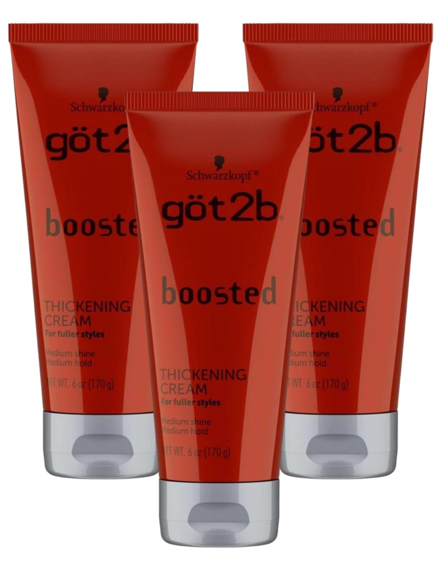 Got 2B Boosted Hair Thickening Cream for Fuller Styles, Medium Shine, Medium Hold, 6 Ounce - 3 Pack Beauty & Personal Care Got2B