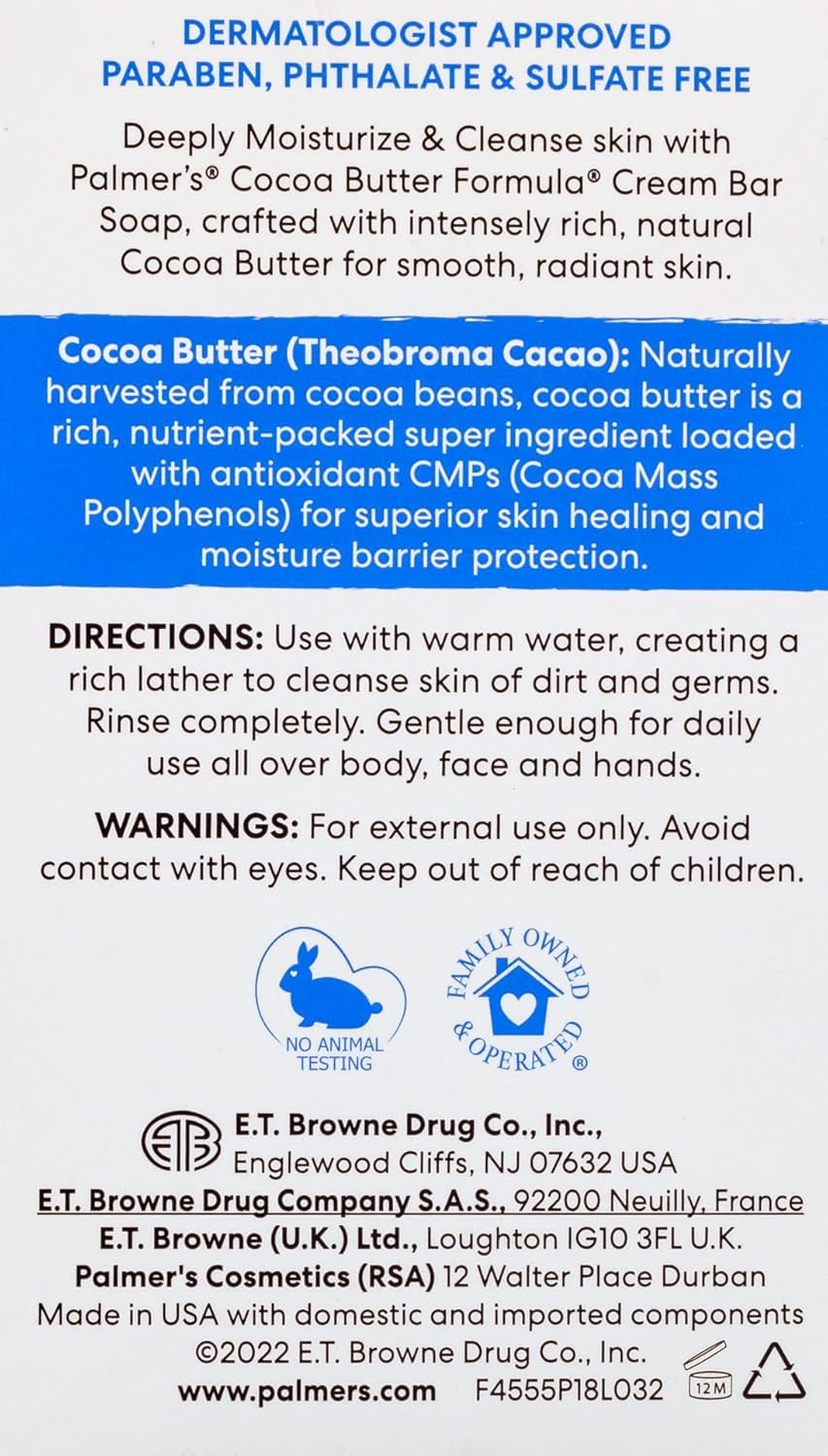 Palmer's Cocoa Butter Formula Daily Skin Therapy Soap 4.7 oz Beauty & Personal Care Palmer's