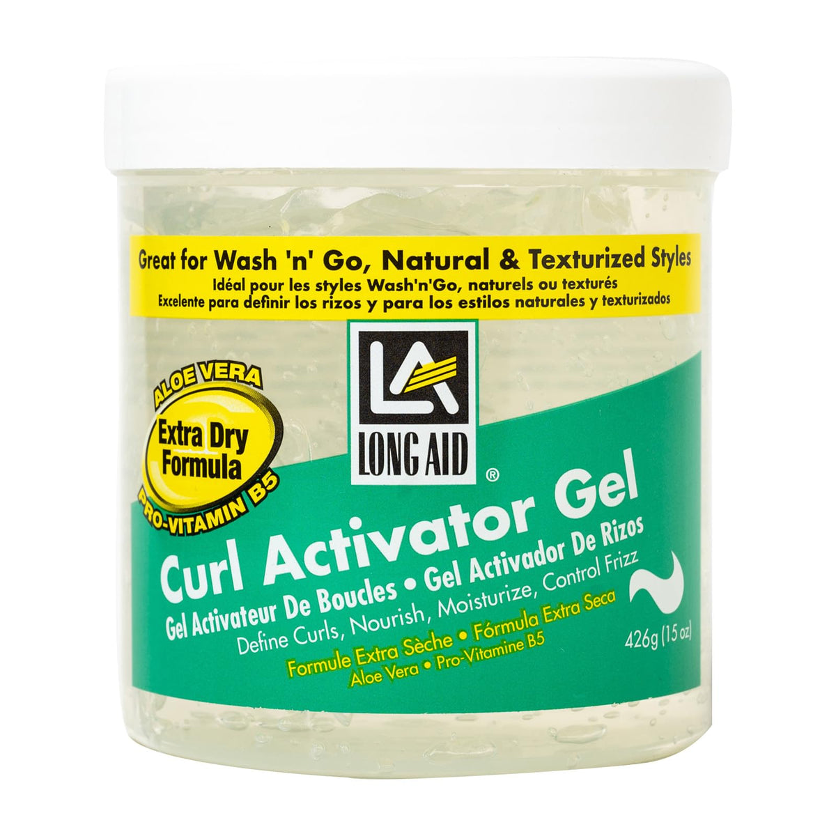 Ampro Long-Aid Activator Gel - Enriched with Aloe Vera, Protein, and Vitamin B Complex - Brings Essential Moisture to Strands - Defines Your Natural Beauty & Personal Care AMPRO