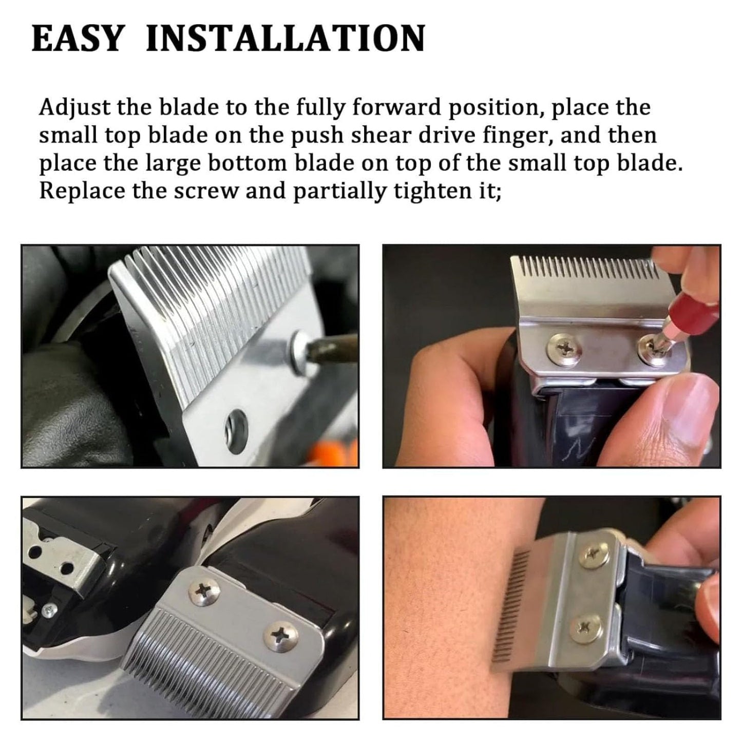 Stainless Iron Hair Clipper Guard & Cutting Blade with Screws Compatible for Wahl Professional 8545 8451 8501 Beauty and Personal Care DBEIXIWEI