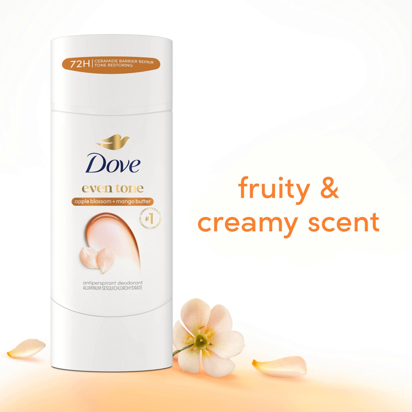 Dove Antiperspirant Deodorant Stick Apple Blossom & Mango Butter For Uneven Skin Tone 48-hour Odor and Sweat Protection 2.6 oz Beauty and Personal Care Dove