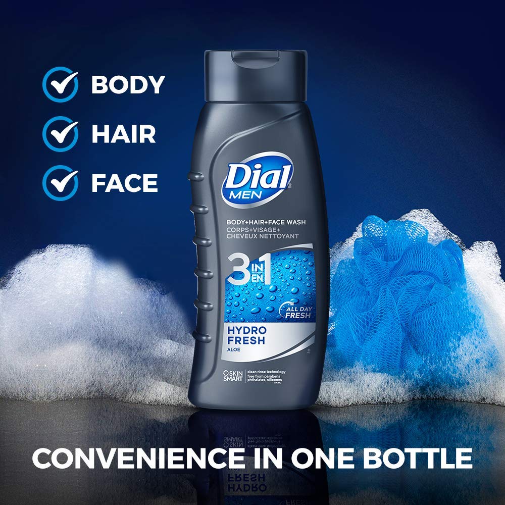 Dial Men Hair + Body Wash, Hydro Fresh, 20 fl oz (Pack of 4) Beauty & Personal Care Dial
