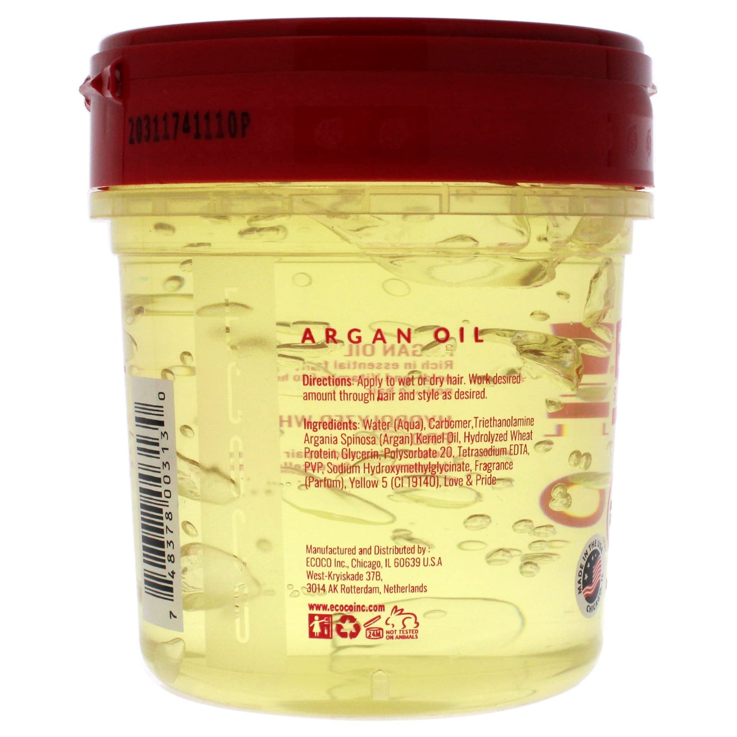 ECOCO Moroccan Argan Oil Styling Gel, 8 Fluid Ounce Beauty & Personal Care ECOCO