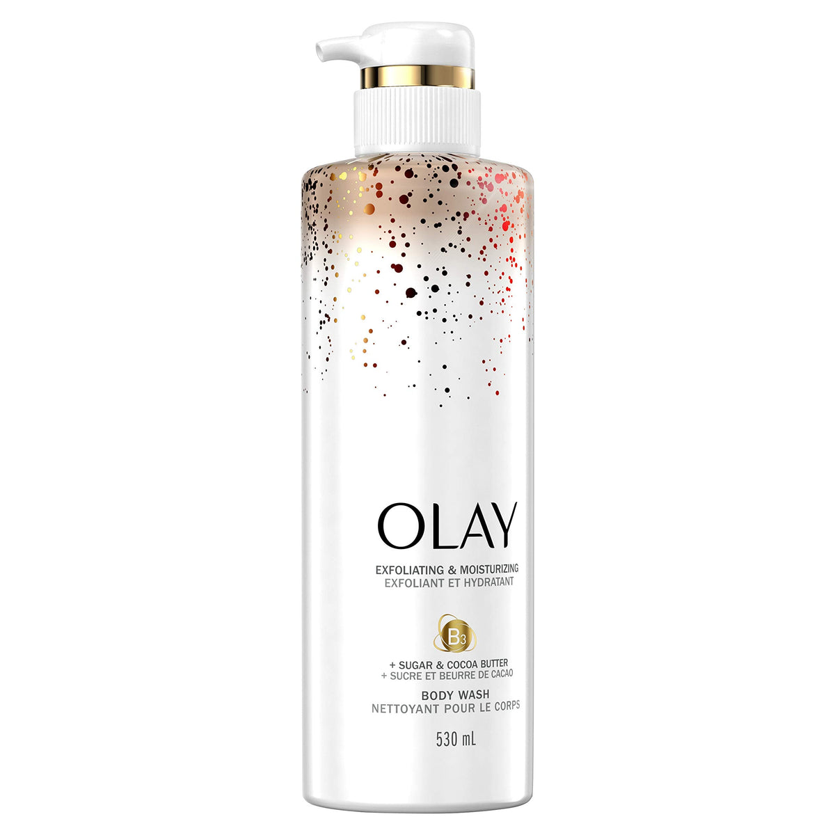 Olay Exfoliating & Moisturizing Body Wash With Sugar, Cocoa Butter, & Vitamin B3, 17.9 Fl Oz, 4.673 Lb Beauty & Personal Care Olay