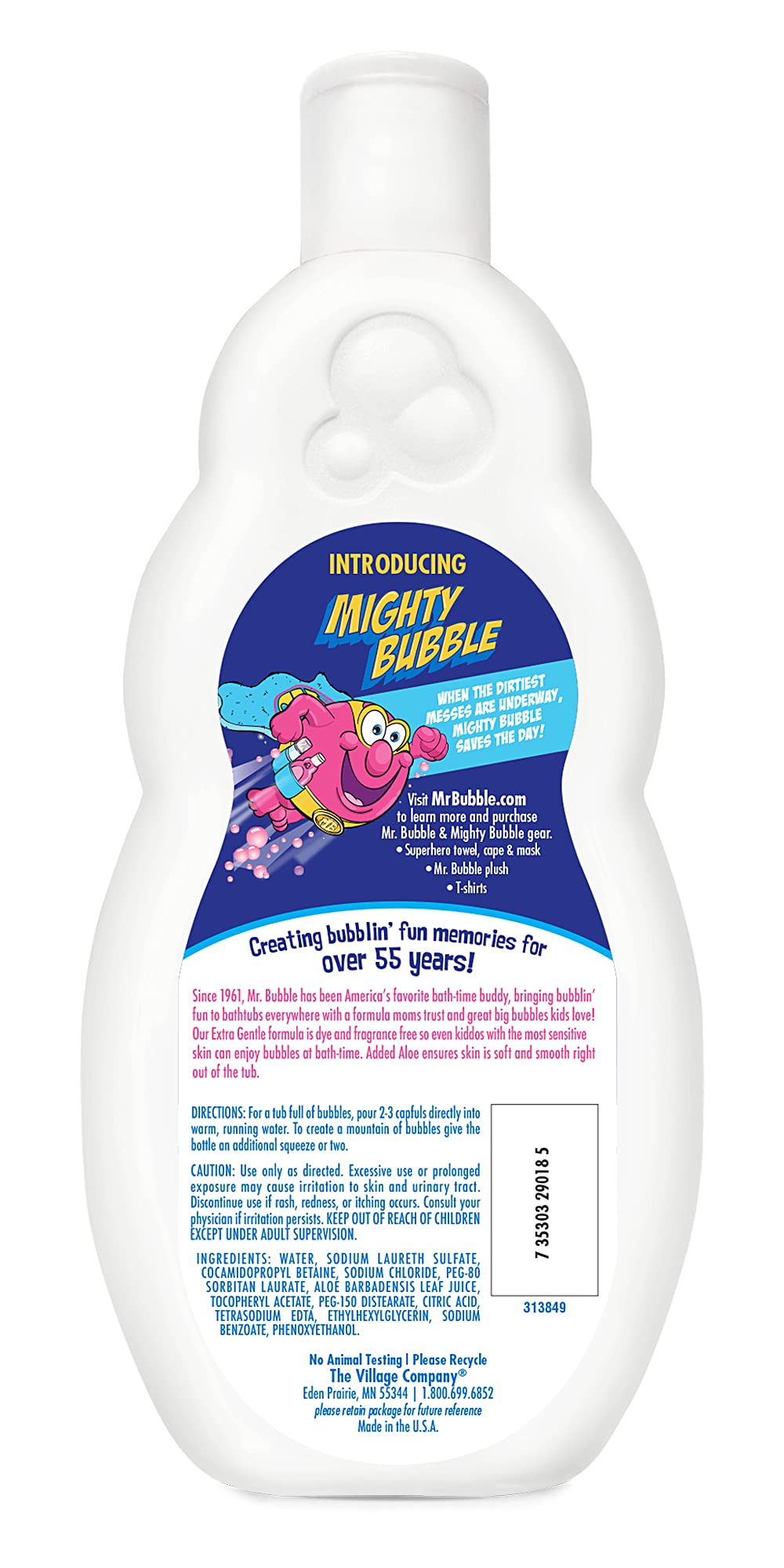 Mr Bubble Bubble Bath Extra Gentle 16 Ounce (473ml) Beauty & Personal Care Mr. Bubble