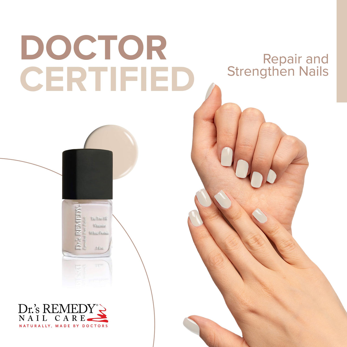 Dr’s Remedy Enriched Nail Polish: Non Toxic, All Natural, and Organic - Doctor Formulated: Strengthens, Restores, Heals, and Protects '24-Free' Beauty & Personal Care Dr.'s Remedy