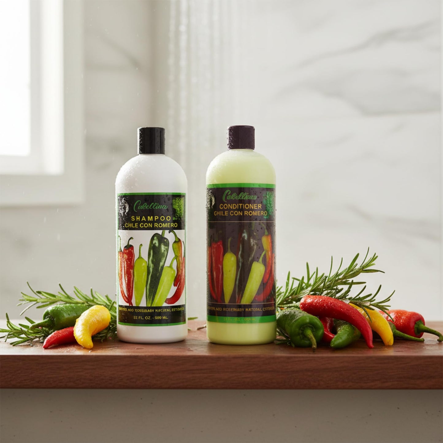 Cabellina Shampoo and Conditioner Set, Chile con Romero, Pepper and Rosemary Natural Extract for Nourish and Revitalize Hair, 32 Fl Oz Each, 2 Pack Beauty & Personal Care Cabellina