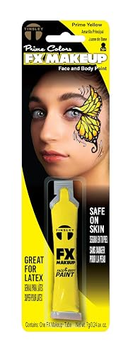 Tinsley Transfers FX Makeup - Face and Body Paint - Water-Based Cream - 7g / 0.24 oz Tube (Prime Yellow) Beauty & Personal Care Tinsley Transfers