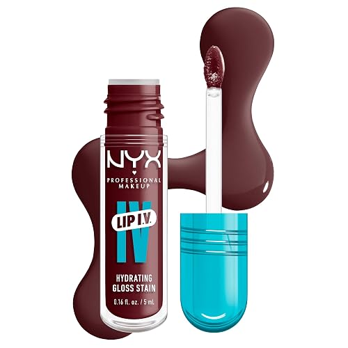 NYX PROFESSIONAL MAKEUP Lip IV Hydrating Glossy Lip Stain with 12HR Hydration - Mauve N Moist (Purple) Beauty & Personal Care NYX PROFESSIONAL MAKEUP