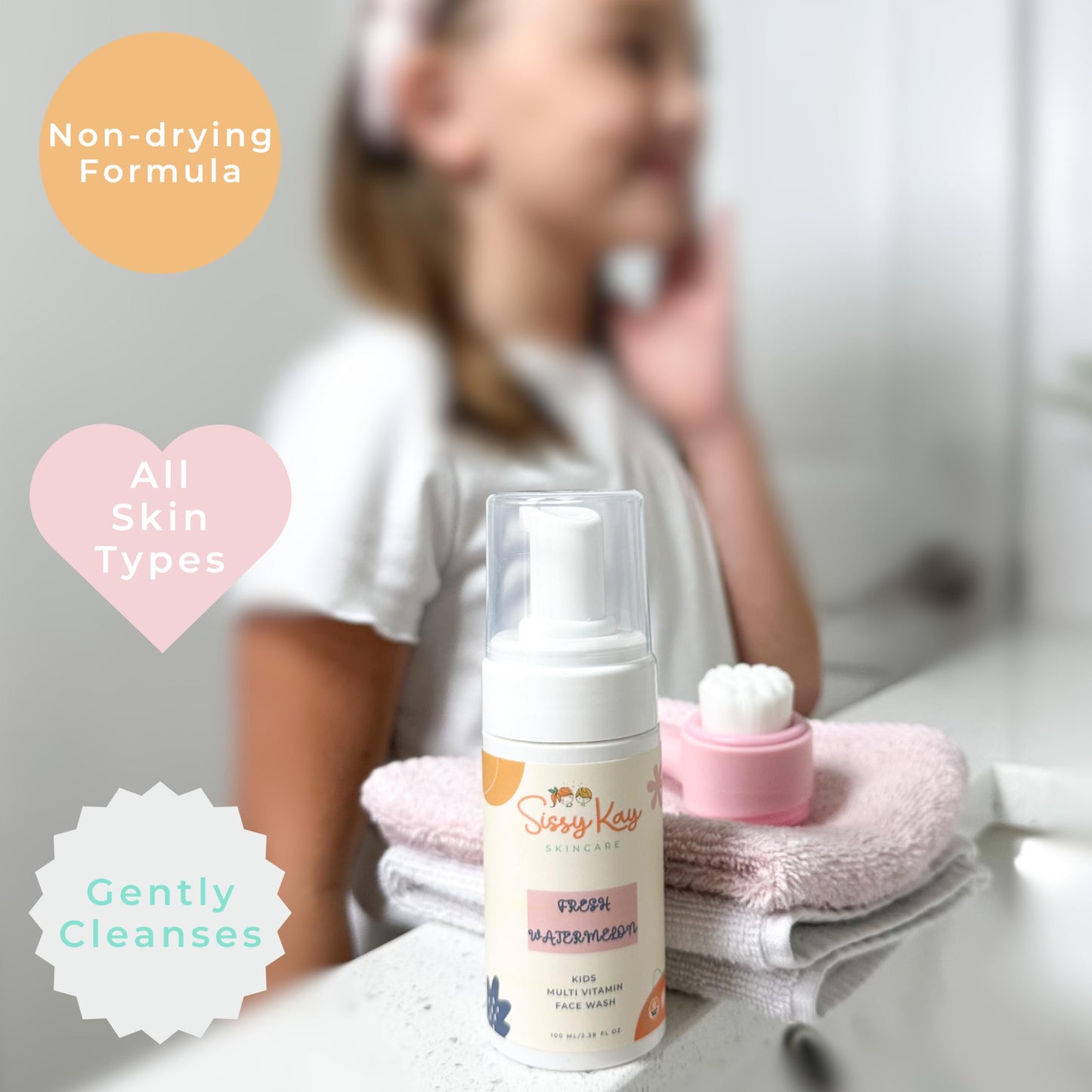 Sissy Kay Kids Face Wash - Foaming Face Wash For Kids - Gentle Skin Care - Natural Face Cleanser With Vitamin C & Vitamin E - For Girls and Boys Beauty & Personal Care Sissy Kay