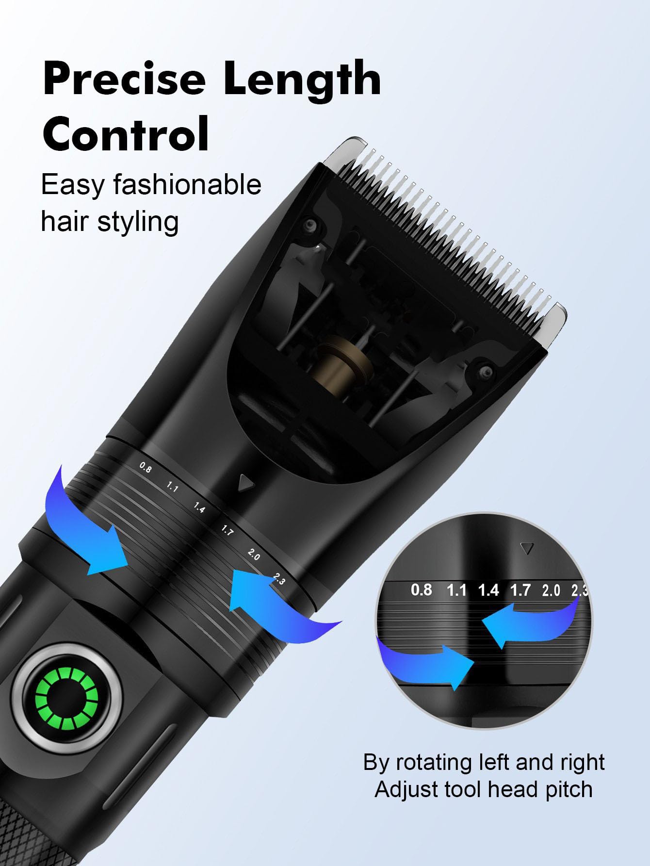 QDKVTNDJZ Hair Clippers for Men Professional - Cordless Barber for Cutting & Grooming Rechargeable Beard Trimmer with 7 Limit Combs,Powerful Motor Beauty and Personal Care QDKVTNDJZ