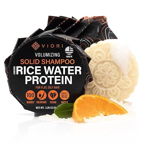 Viori Citrus Yao™ Clarifying Shampoo Bar with Rice Water & Rice Protein | Sulfate-Free Solid Shampoo for Oily Hair, Hair Growth & Volume | Vegan Beauty & Personal Care Viori