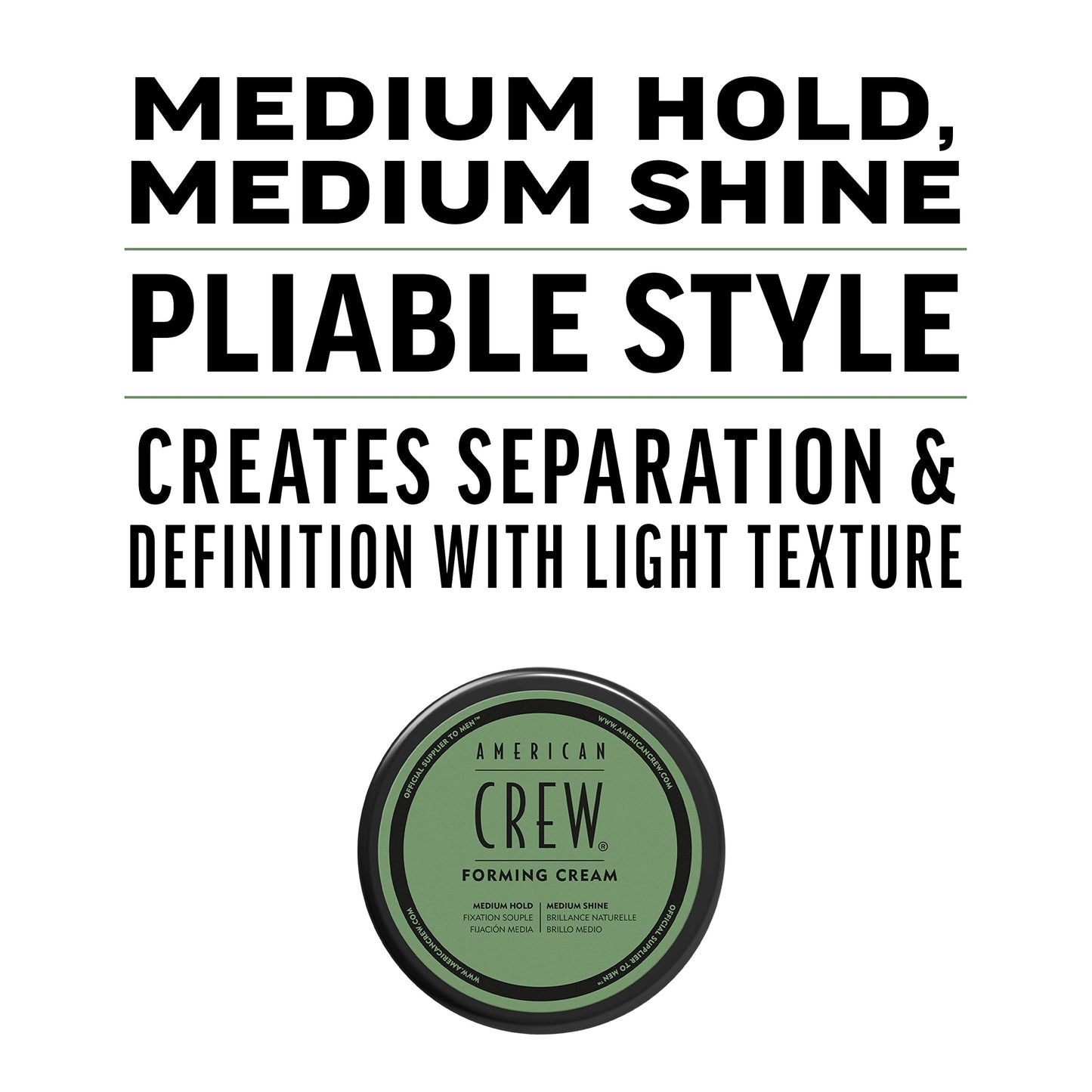 American Crew Men's Hair Forming Cream (DISCONTINUED), Like Hair Gel with Medium Hold & Medium Shine, Travel Size, Duo Gift Set Beauty & Personal Care AMERICAN CREW