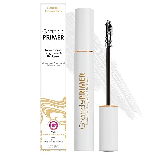 Grande Cosmetics GrandePRIMER Pre-Mascara Lengthener & Thickener with Peptides - Smudge-Proof, Water-Resistant & Contact Lens Safe - for Longer Beauty & Personal Care Grande Cosmetics