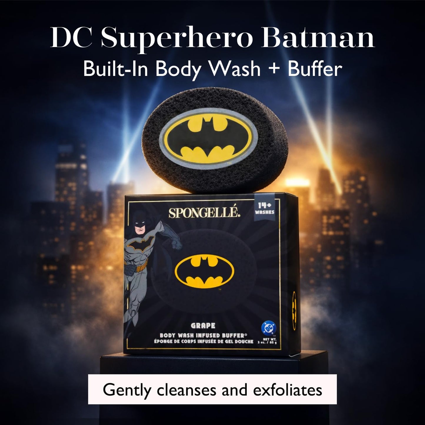 Spongellé Batman Grape Body Buffer - DC Super Hero Collection Beauty and Personal Care SPONGELLÉ