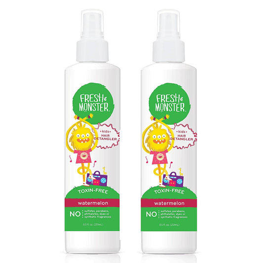 Fresh Monster Kids Detangler Spray, Toxin-Free, Hypoallergenic & Natural, Hair Conditioning Spray for Kids, Watermelon (2 Pack, 8.5oz/each) Beauty & Personal Care Fresh Monster