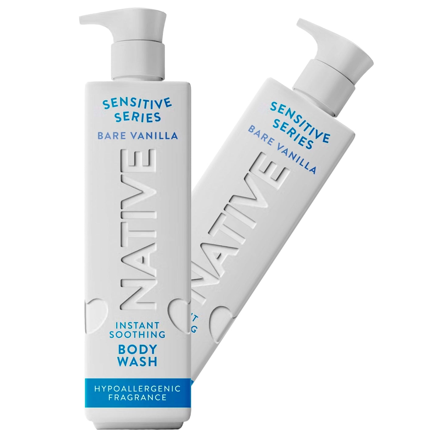 Native Sensitive Series Hypoallergenic Fragrance Free 24-Hour Hydrating Body Wash with Ceramides for Sensitive Skin - Bare Vanilla - 18 fl oz - Pack Beauty & Personal Care Native