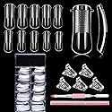 EBANKU 100 PCS Clear Nail Extension Form Tips Dual Nail Mold Full Cover UV Polygel Gel Tools Acrylic Nail System Forms Set with Black Dual-Ended Beauty & Personal Care EBANKU