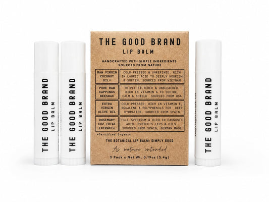 THE GOOD BRAND Botanical Lip Balm 3-Pack Beauty and Personal Care The Good Brand