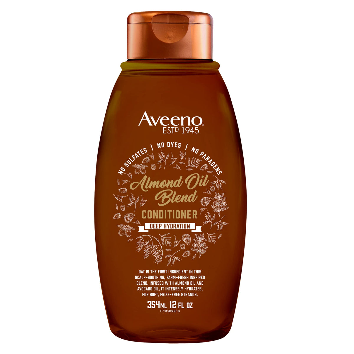 Almond Oil Blend Sulfate-Free Conditioner with Avocado Oil for Intense Hydration, Deep Moisturizing Conditioner for Thick, Curly, Frizzy or Coarse
